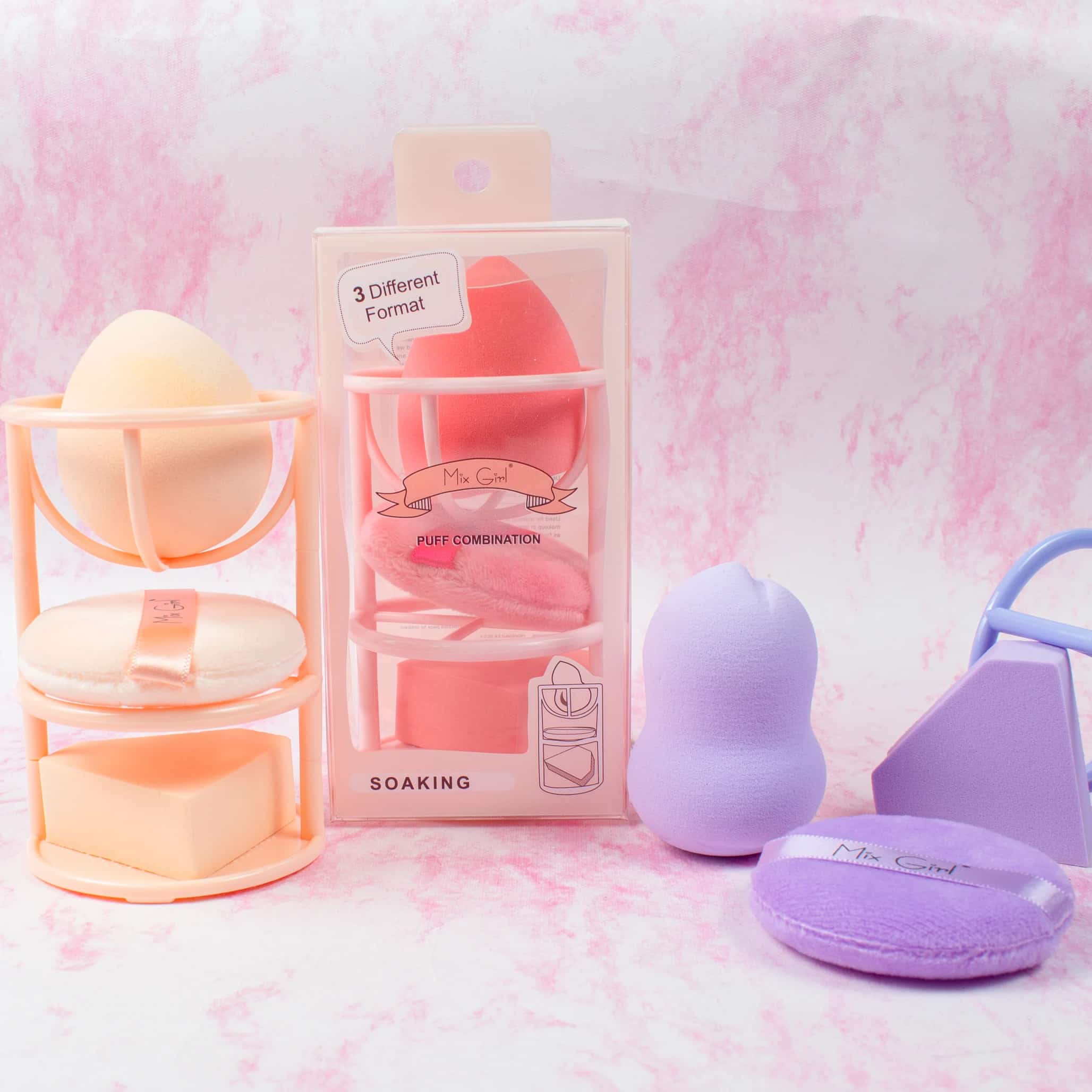 SANIYE Mix Girl Borla De Maquillaje Combo 3pz